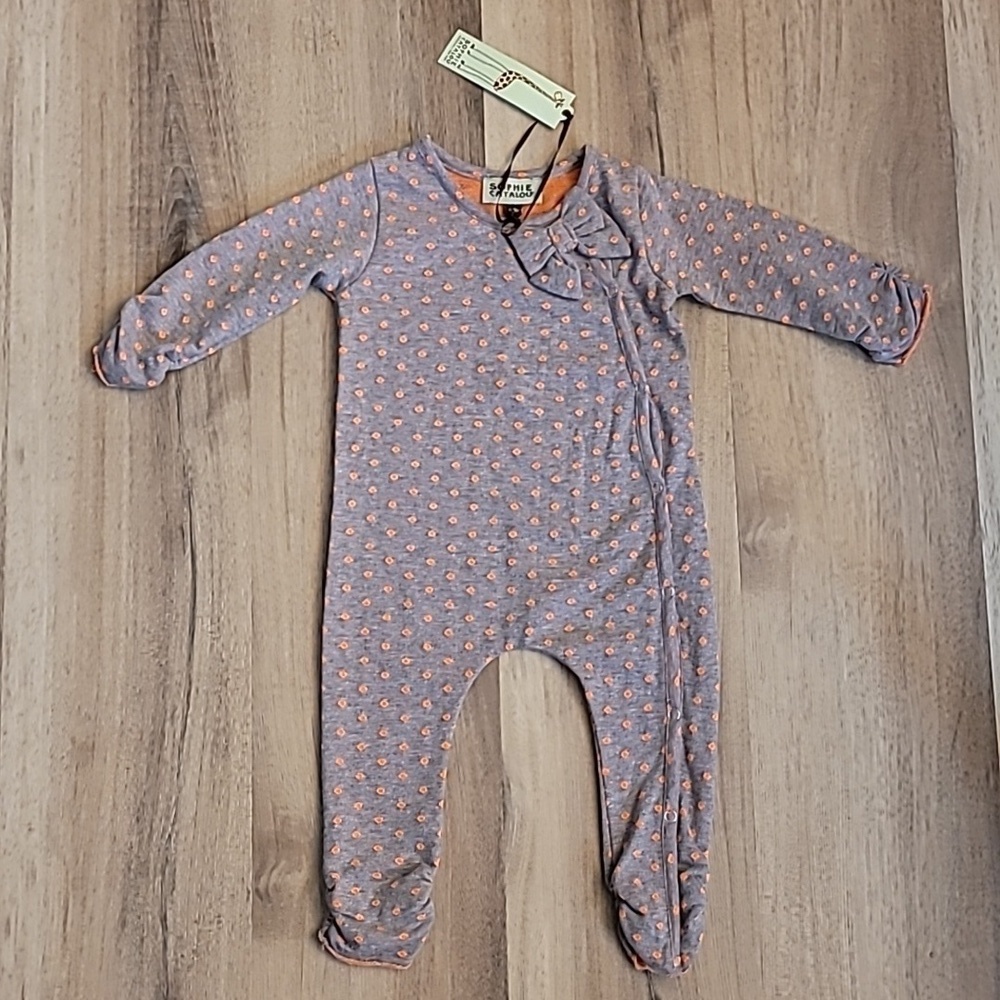 NWT Sophie Catalou Bow Jumpsuit 6-9m